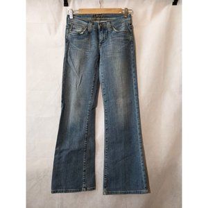 Hippie Blue Medium Wash Cotton-Blend Flare Leg Denim Jeans Size 1